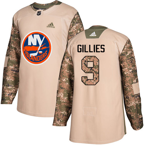 Adidas Islanders #9 Clark Gillies Camo Authentic Veterans Day Stitched NHL Jersey